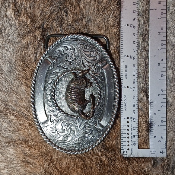 bergamont brass works Accessories Vintage Armadillo Belt Buckle